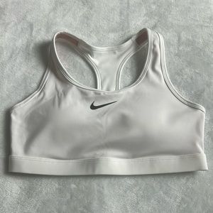 White Nike sports bra